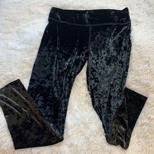 Pink Ultimate crushed velvet black pants black